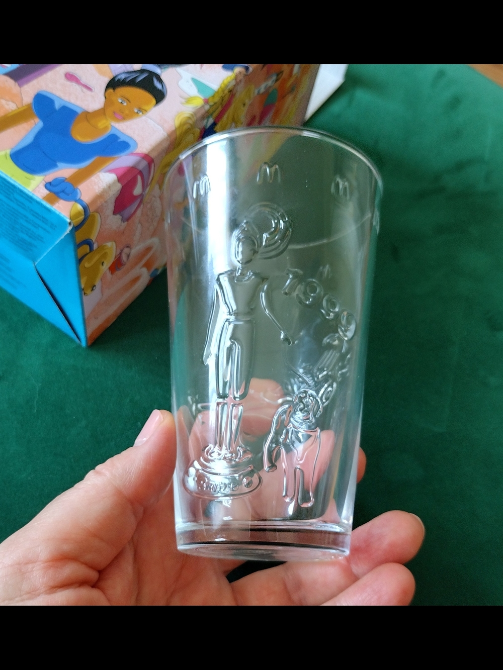 McDonald's 2024 Clear Embossed Party Cup with Barbie and Hot Wheels